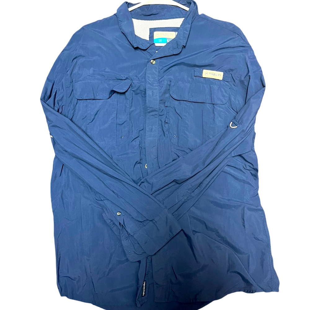 Magellan Outdoors Men's Laguna Madre Solid Short Sleeve Fishing Shirt